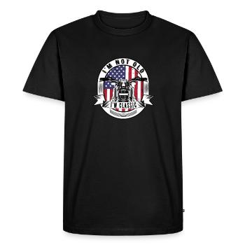 I'm Not Old I'm Classic. Biker Graphic Motorcycle - Men's Premium Organic T-Shirt - black - Front - Nico (187cm)