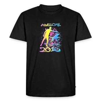 Awesome since 2016. Agility, Hundetraining - Men's Premium Organic T-Shirt - black - Front - Nico (187cm)