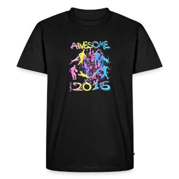 Awesome since 2016. Agility, Hundetraining - Men's Premium Organic T-Shirt - black - Front - Nico (187cm)