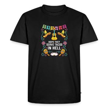 J’espère qu’ils servent des tacos en enfer Foodie mexicain - T-shirt Premium bio Homme - noir - Devant - Nico (187cm)