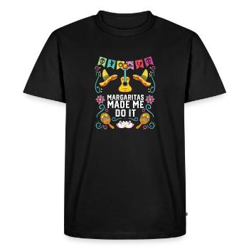 Les margaritas m’ont fait le faire Buveur de margarita - T-shirt Premium bio Homme - noir - Devant - Nico (187cm)