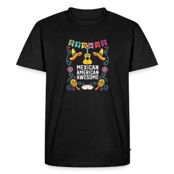 Mexicain Américain Awesome Amérique Mexique Américain - T-shirt Premium bio Homme - noir - Devant - Nico (187cm)