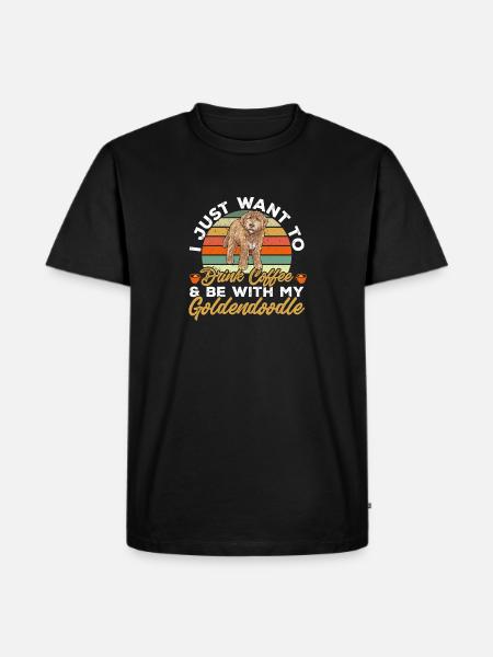 Goldendoodle Doodle Hund - Männer Premium Bio T-Shirt - Schwarz