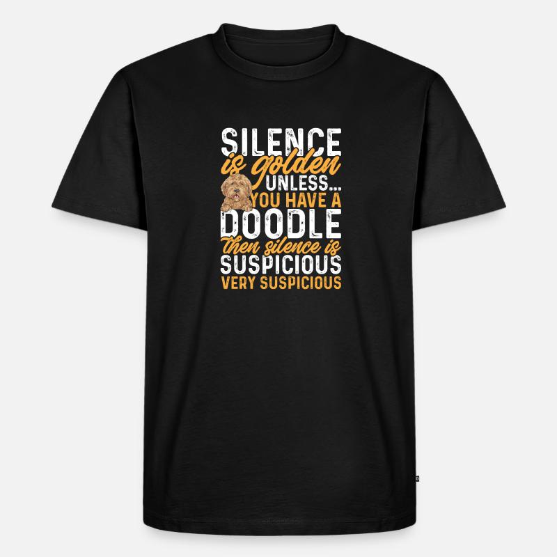 Goldendoodle Doodle Hund - Männer Premium Bio T-Shirt - Schwarz