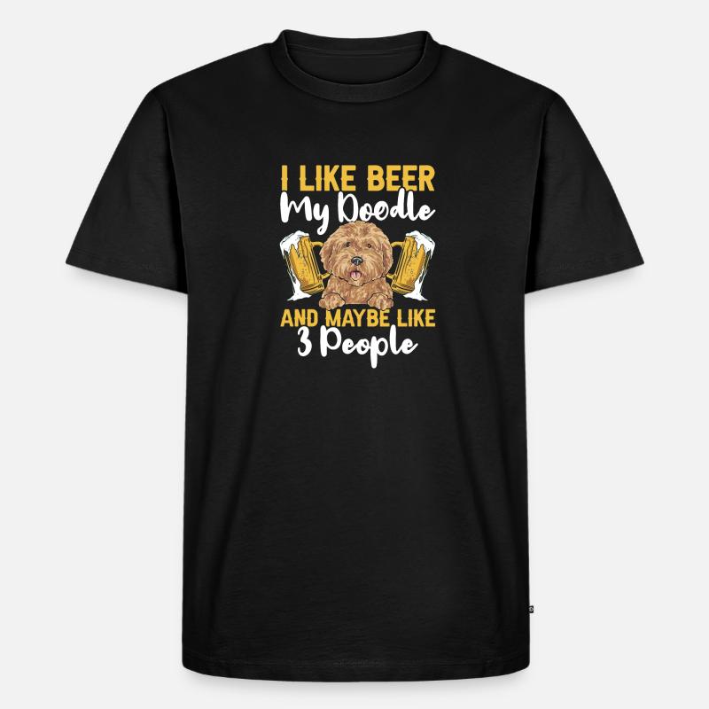Goldendoodle Doodle Hund - Männer Premium Bio T-Shirt - Schwarz