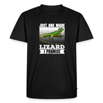 Lézard Gecko Reptile Herpétologie Herpétologiste - T-shirt Premium bio Homme - noir - Devant - Nico (187cm)
