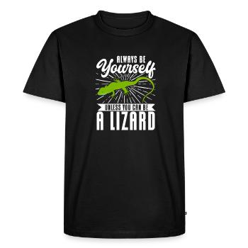 Herpétologie des reptiles lézards Herpétologiste - T-shirt Premium bio Homme - noir - Devant - Nico (187cm)