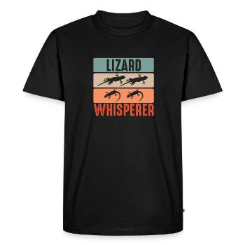 Lizard Whisperer Reptile Lizards Owner He - Men's Premium Organic T-Shirt - black - Front - Nico (187cm)
