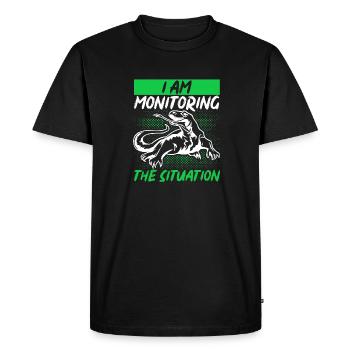 Herpétologie des reptiles lézards Herpétologiste - T-shirt Premium bio Homme - noir - Devant - Nico (187cm)