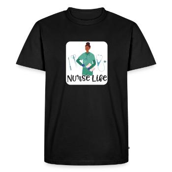 Nurse Life Nursing Leopard Bandana - Men's Premium Organic T-Shirt - black - Front - Nico (187cm)