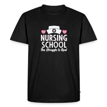 Nursing student nursing school Das Ringe - Men's Premium Organic T-Shirt - black - Front - Nico (187cm)