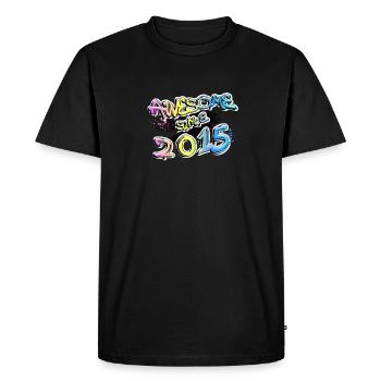 Awesome since 2015 - Men's Premium Organic T-Shirt - black - Front - Nico (187cm)