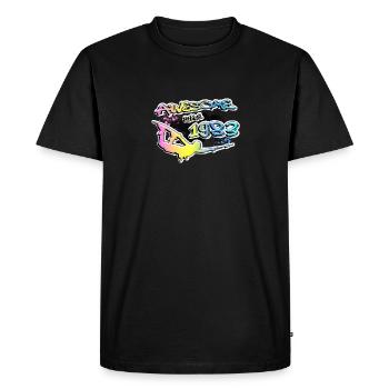 Awesome since 1983. Wakeboard Lifestyle Vintage - Men's Premium Organic T-Shirt - black - Front - Nico (187cm)