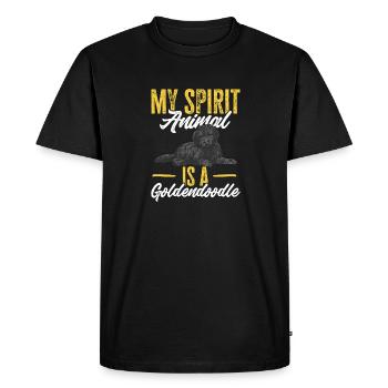 Chien Doodle Black Goldendoodle - T-shirt Premium bio Homme - noir - Devant - Nico (187cm)