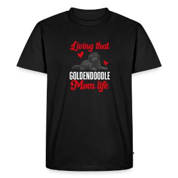 Chien Doodle Black Goldendoodle - T-shirt Premium bio Homme - noir - Devant - Nico (187cm)