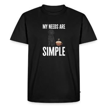 Chien Doodle Black Goldendoodle - T-shirt Premium bio Homme - noir - Devant - Nico (187cm)