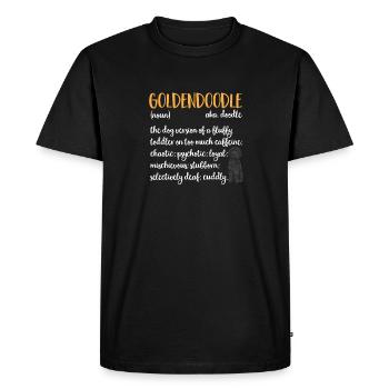 Chien Doodle Black Goldendoodle - T-shirt Premium bio Homme - noir - Devant - Nico (187cm)