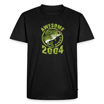 Awesome since 2004. Angel, Angler's birthday - Men's Premium Organic T-Shirt - black - Front - Nico (187cm)