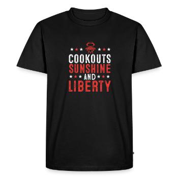 Memorial Day Fourth of July Cookouts Sunshine and - Men's Premium Organic T-Shirt - black - Front - Nico (187cm)