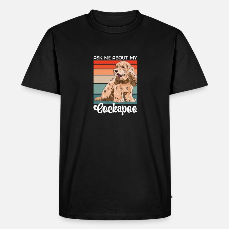 Cockapoo Hund - Männer Premium Bio T-Shirt - Schwarz