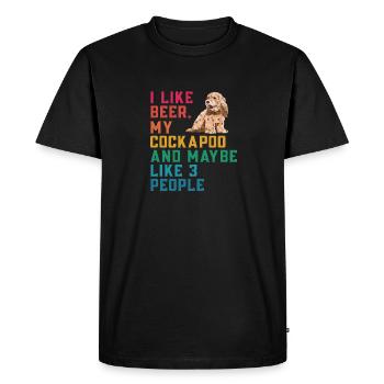 Cockapoo Dog - Men's Premium Organic T-Shirt - black - Front - Nico (187cm)