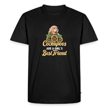 Cockapoo Dog - Men's Premium Organic T-Shirt - black - Front - Nico (187cm)