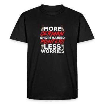 Chien GSP allemand à poil court - T-shirt Premium bio Homme - noir - Devant - Nico (187cm)