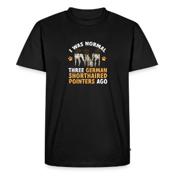 Chien GSP allemand à poil court - T-shirt Premium bio Homme - noir - Devant - Nico (187cm)