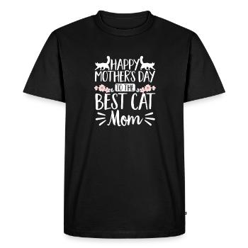 Happy Mother's Day Cat Mom Mother Cat - Men's Premium Organic T-Shirt - black - Front - Nico (187cm)