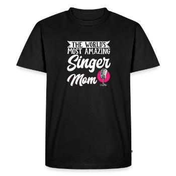 Chanteuse Fête des mères La chanteuse la plus étonnante - T-shirt Premium bio Homme - noir - Devant - Nico (187cm)