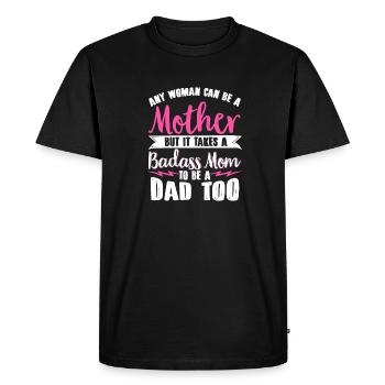 Mère célibataire Fête des mères - T-shirt Premium bio Homme - noir - Devant - Nico (187cm)
