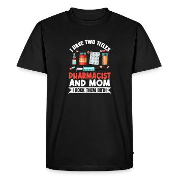 Pharmacy Cat Pharmeowcist Pharmacist Pharmacist - Men's Premium Organic T-Shirt - black - Front - Nico (187cm)
