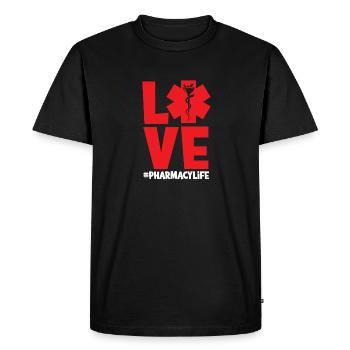 Pharmacy Pharmaceutical Technician Pharm Tech Apo - Men's Premium Organic T-Shirt - black - Front - Nico (187cm)