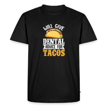 Donne des conseils dentaires pour tacos dentiste Hygieni - T-shirt Premium bio Homme - noir - Devant - Nico (187cm)