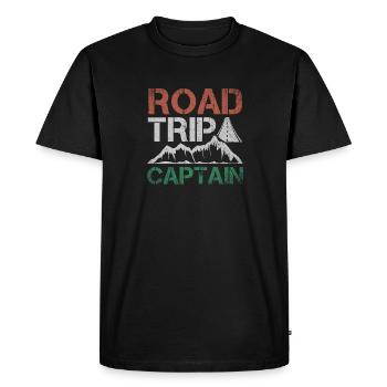 Road Trip Captain Leisure Adventure Excursion - Men's Premium Organic T-Shirt - black - Front - Nico (187cm)