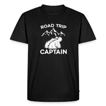 Road Trip Captain Leisure Adventure Excursion - Men's Premium Organic T-Shirt - black - Front - Nico (187cm)