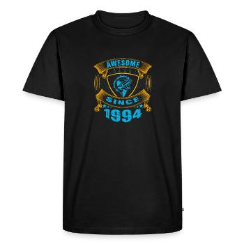 Awesome since 1994. Angel, Angler's birthday - Men's Premium Organic T-Shirt - black - Front - Nico (187cm)
