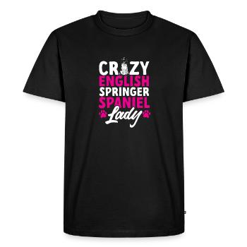 Chien d’épagneul Springer anglais - T-shirt Premium bio Homme - noir - Devant - Nico (187cm)