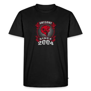 Awesome since 2004. Angel, Angler's birthday - Men's Premium Organic T-Shirt - black - Front - Nico (187cm)