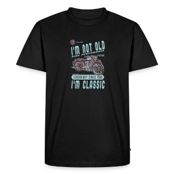 Je ne suis pas vieux, je suis classique. Anniversaire motard 1969 - T-shirt Premium bio Homme - noir - Devant - Nico (187cm)