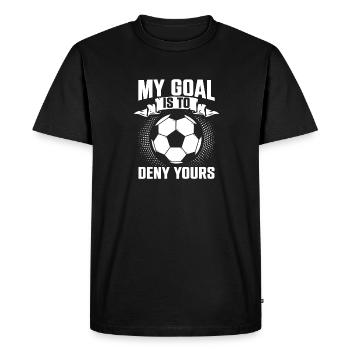Mon but est de nier votre motivation sportive de football - T-shirt Premium bio Homme - noir - Devant - Nico (187cm)