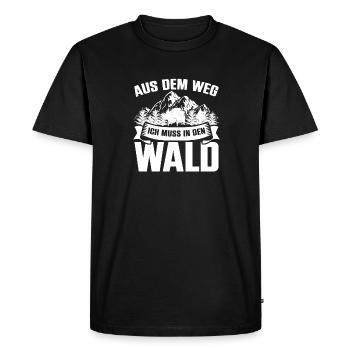 À l’écart, je dois aller à l’arbre naturel de la forêt - T-shirt Premium bio Homme - noir - Devant - Nico (187cm)