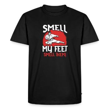 Smell My Feet Smell Them Combat Martial Arts Training - Men's Premium Organic T-Shirt - black - Front - Nico (187cm)