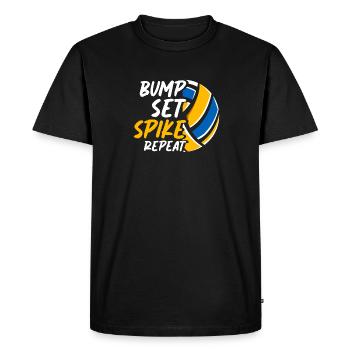 Bump Set Spike Répéter l’entraînement de l’équipe de volleyball - T-shirt Premium bio Homme - noir - Devant - Nico (187cm)