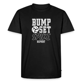Bump Set Spike Répéter l’entraînement de l’équipe de volleyball - T-shirt Premium bio Homme - noir - Devant - Nico (187cm)