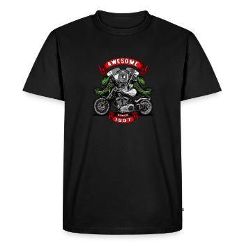 Génial depuis 1997, anniversaire du motard - T-shirt Premium bio Homme - noir - Devant - Nico (187cm)