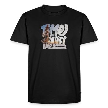 Time for travel - Men's Premium Organic T-Shirt - black - Front - Nico (187cm)