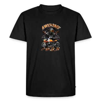 Génial depuis 1962, anniversaire du motard - T-shirt Premium bio Homme - noir - Devant - Nico (187cm)