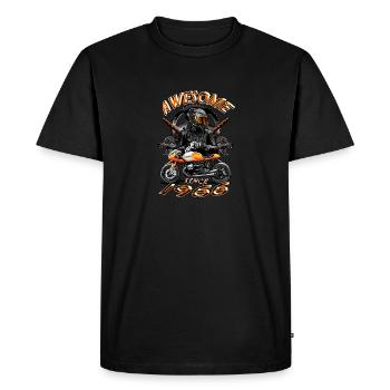 Génial depuis 1966, anniversaire du motard - T-shirt Premium bio Homme - noir - Devant - Nico (187cm)