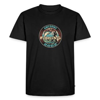 Awesome since 2002. Angel, Angler's birthday - Men's Premium Organic T-Shirt - black - Front - Nico (187cm)